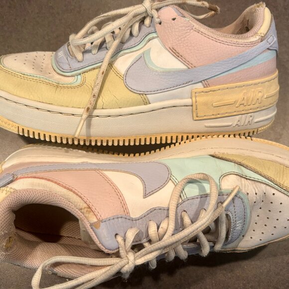 Nike Woman's 8.5 2020 Air Force 1 Shadow 'Pastel' CI0919-106****** - Picture 2 of 7